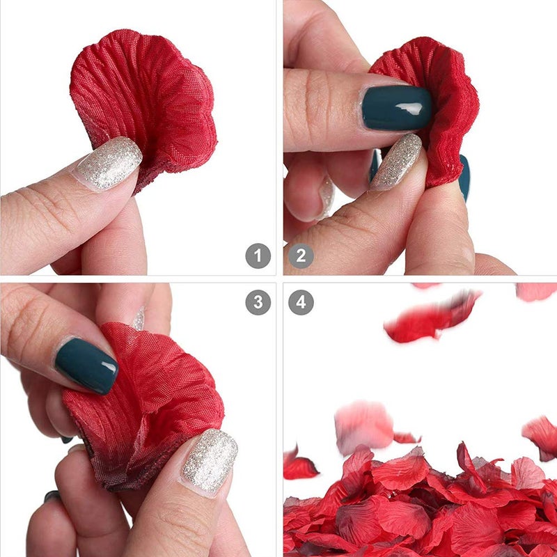 LZXD 1000 Pieces Light Pink Artificial Silk Rose Petals Flower Decoration Wedding Party Color Light Pink - Image 2
